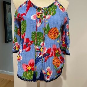 Joy Joy shoulderless spring/summer top